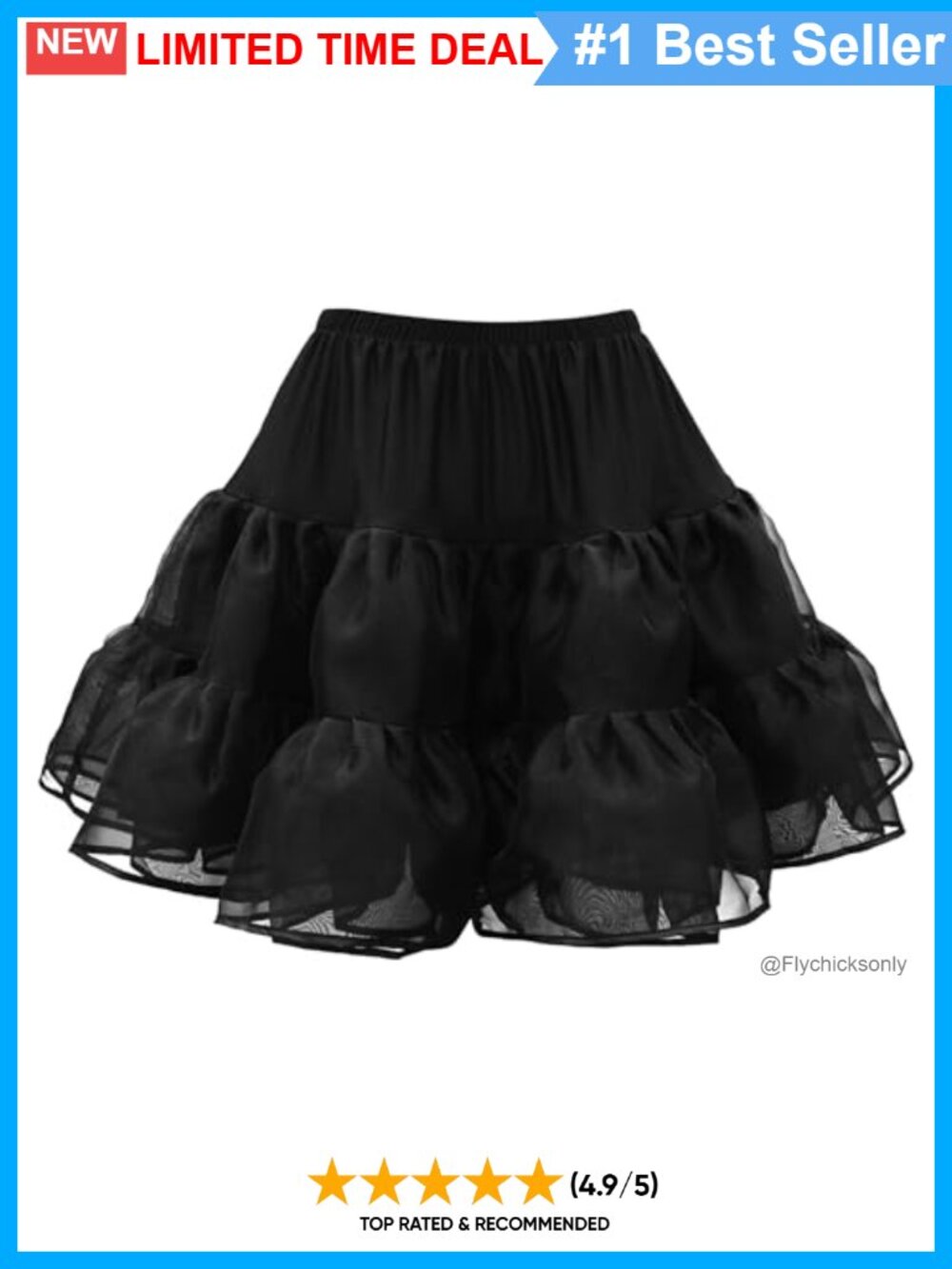 Girls Organza Petticoat Full A-Line Skirt for Dresses